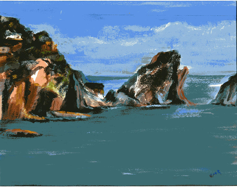 Waterview Painting - Capri by Karen Apostolico Waterview Painting - Capri by Karen Apostolico
