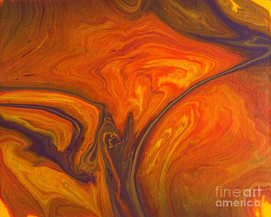 Abstract Painting - Capriccio Arancione by Lon Chaffin