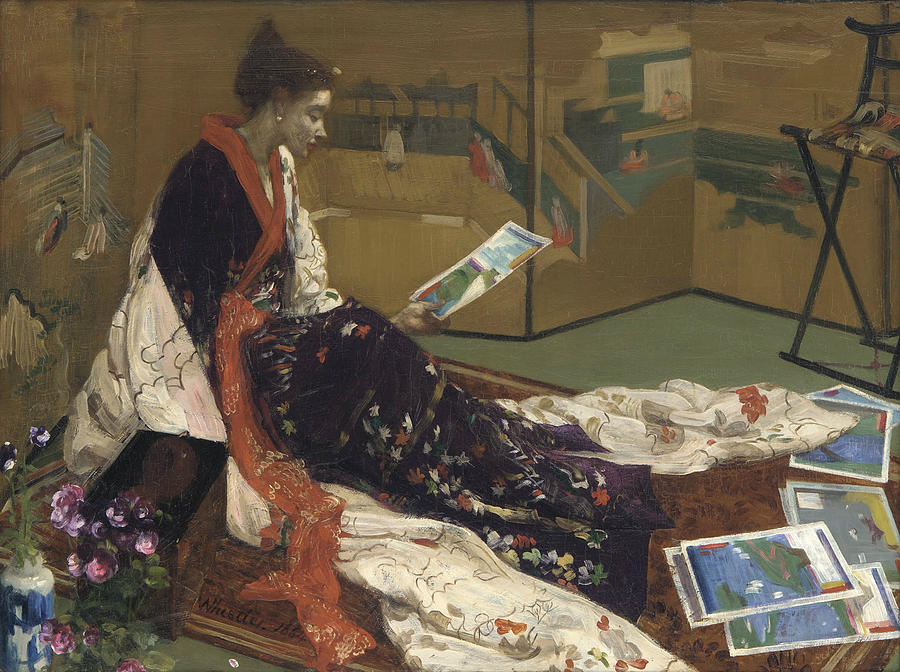 Caprice in Purple and Gold Painting by James Abbott McNeill Whistler