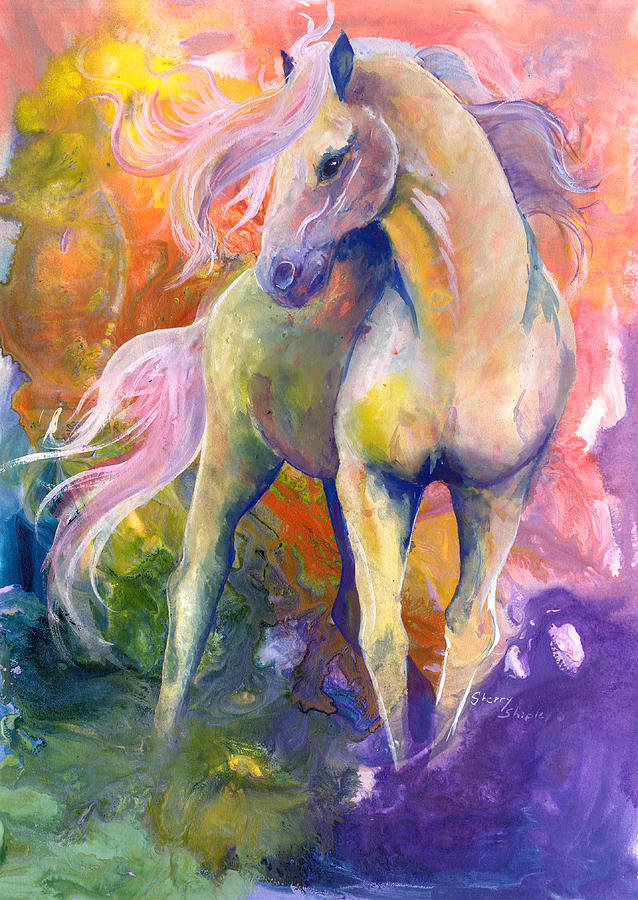Horse Painting - Capricious by Sherry Shipley
