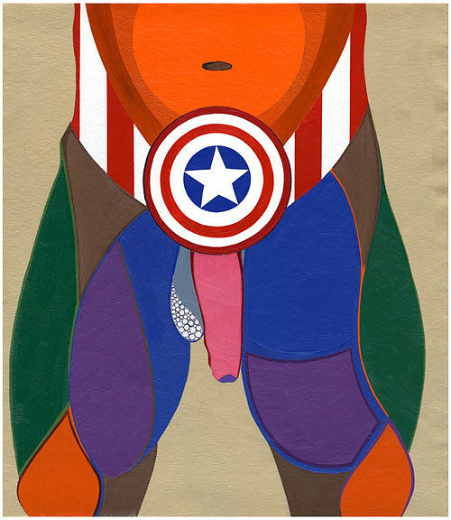 Captain America Painting - Captain America Exposed by Ruby Persson
