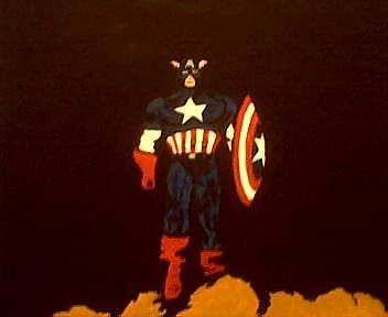 Captain America Painting - CAPTAIN AMERICA SOLD NOW just for viewing by Tony Salvitti