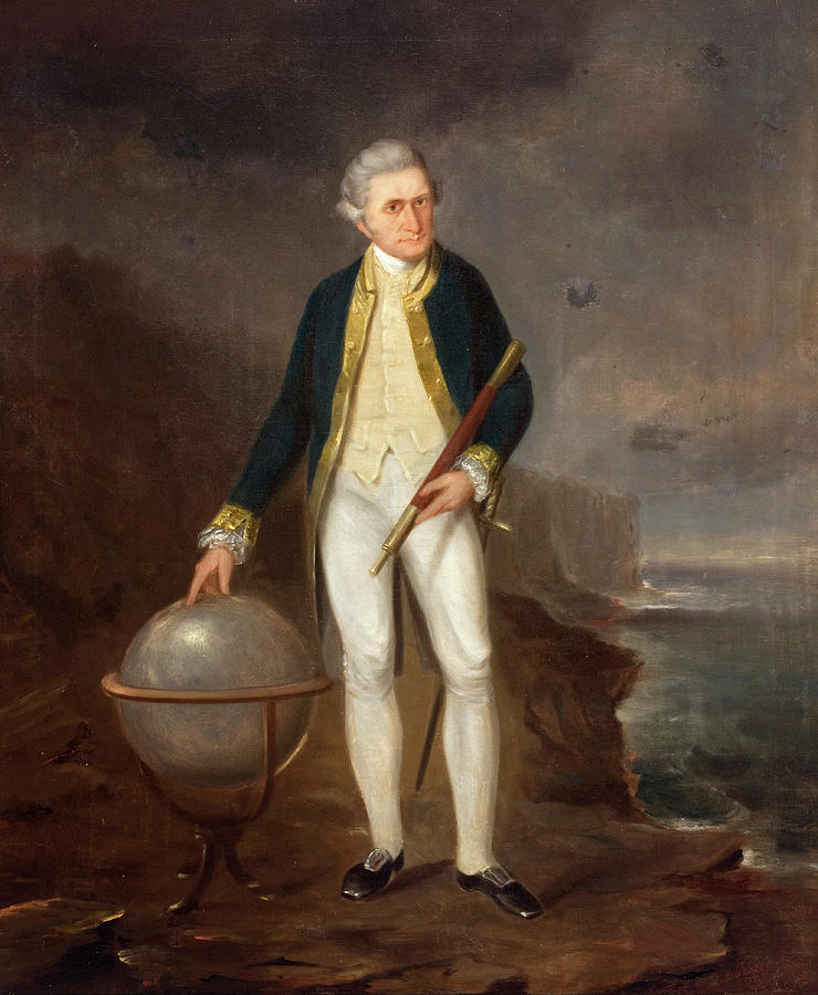 Captain Cook on the coast of New South Wales Painting by Joseph Backler
