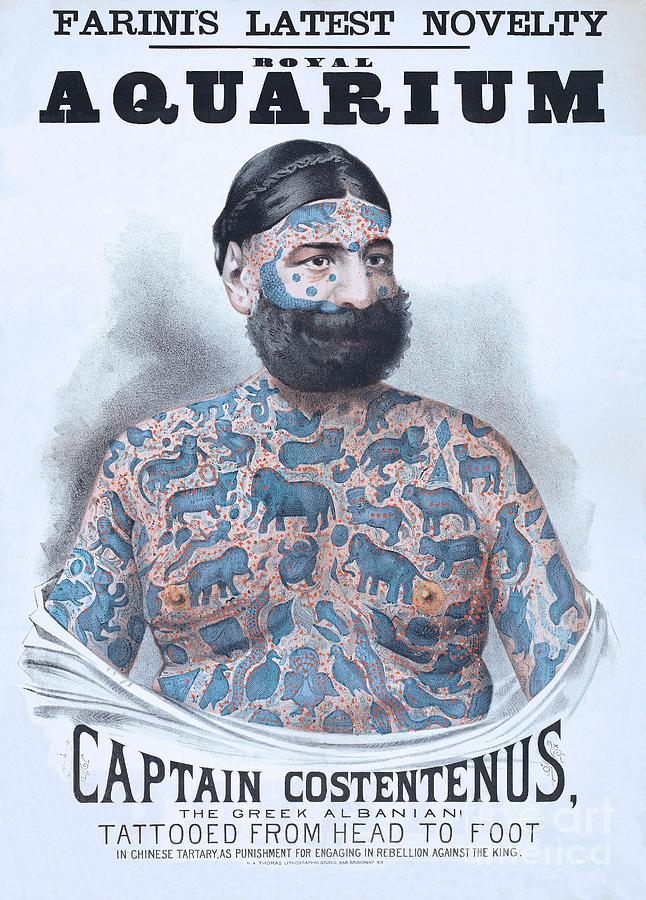 Captain Costentenus tattoed from head to foot Digital Art by Heidi De Leeuw