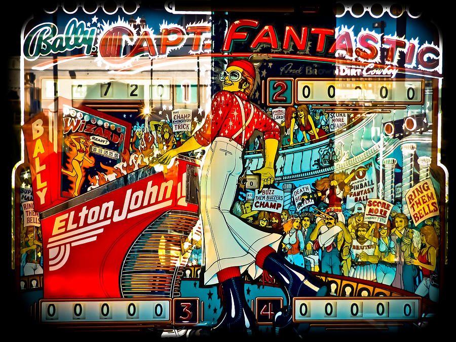 Vintage Photograph - Captain Fantastic - Pinball by Colleen Kammerer