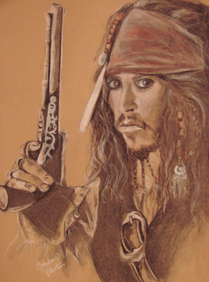 Captain Jack Sparrow Drawing by Sandra Valentini - Fine Art America