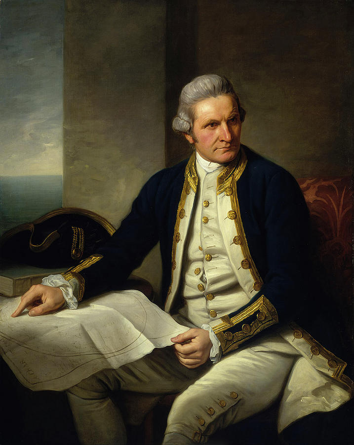 Vintage Painting - Captain James Cook by Mountain Dreams