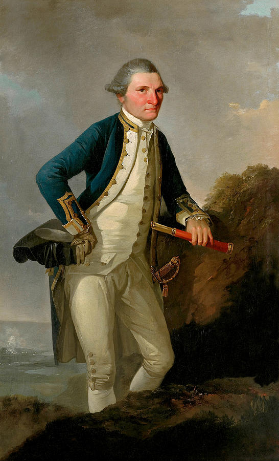 Captain James Cook Portrait  Painting by War Is Hell Store