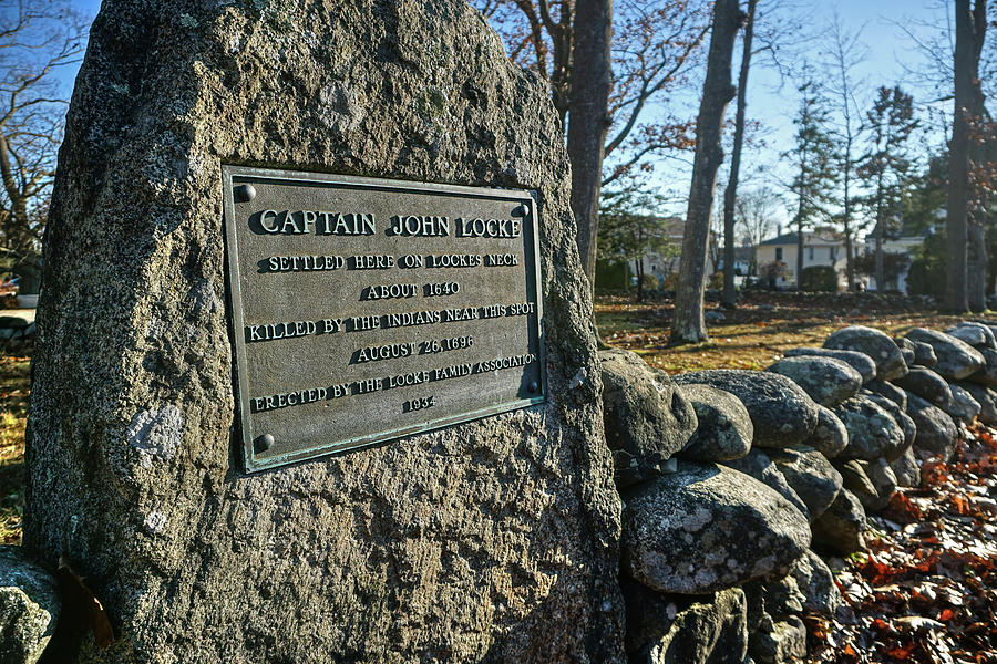 Captain John Locke Monument  Photograph by Wayne Marshall Chase