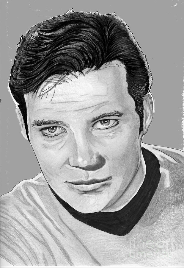 Captain Kirk Drawing by Bill Richards