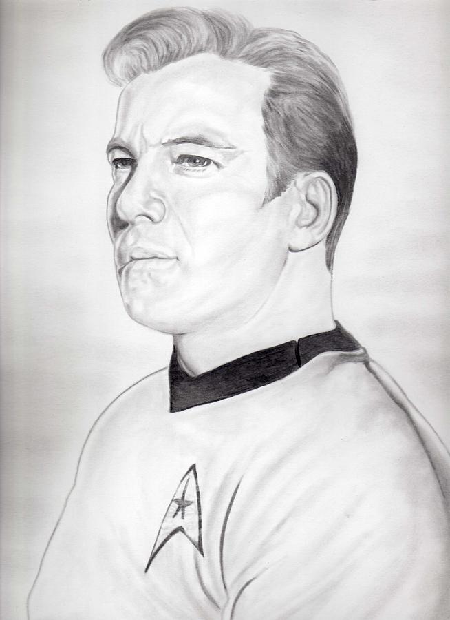 Captain Kirk Drawing by Steve Ramer - Pixels