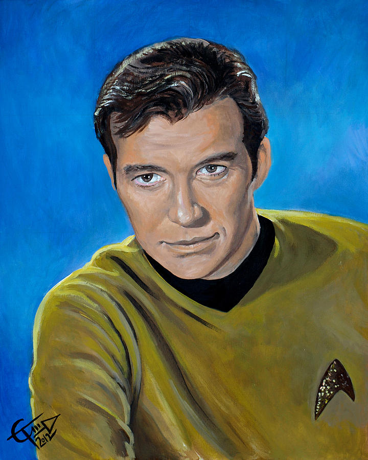 Star Trek Painting - Captain Kirk by Tom Carlton