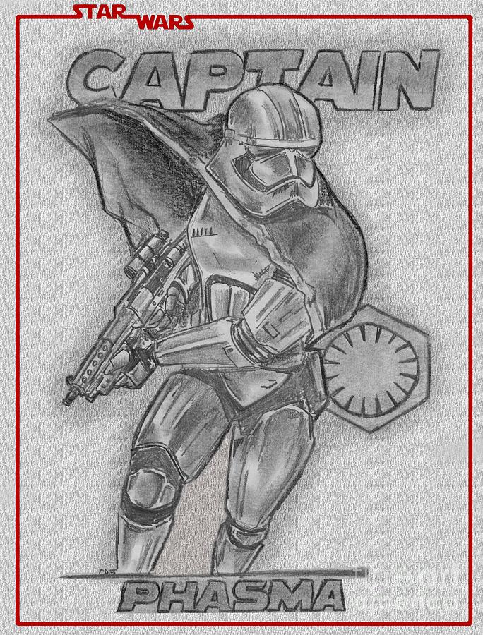 Captain Phasma of the First Order Drawing by Chris DelVecchio