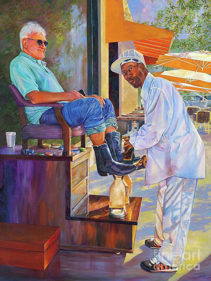 Captain Shoe Shine Painting by AnnaJo Vahle