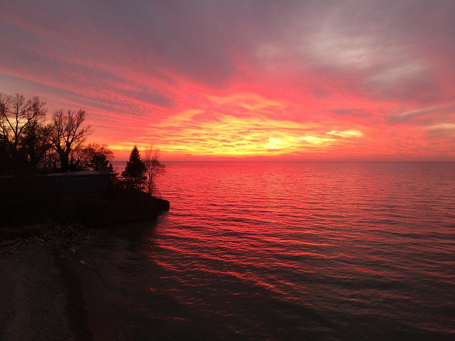 Captivating Lake Michigan Sunset Photograph by Ryan Nagy