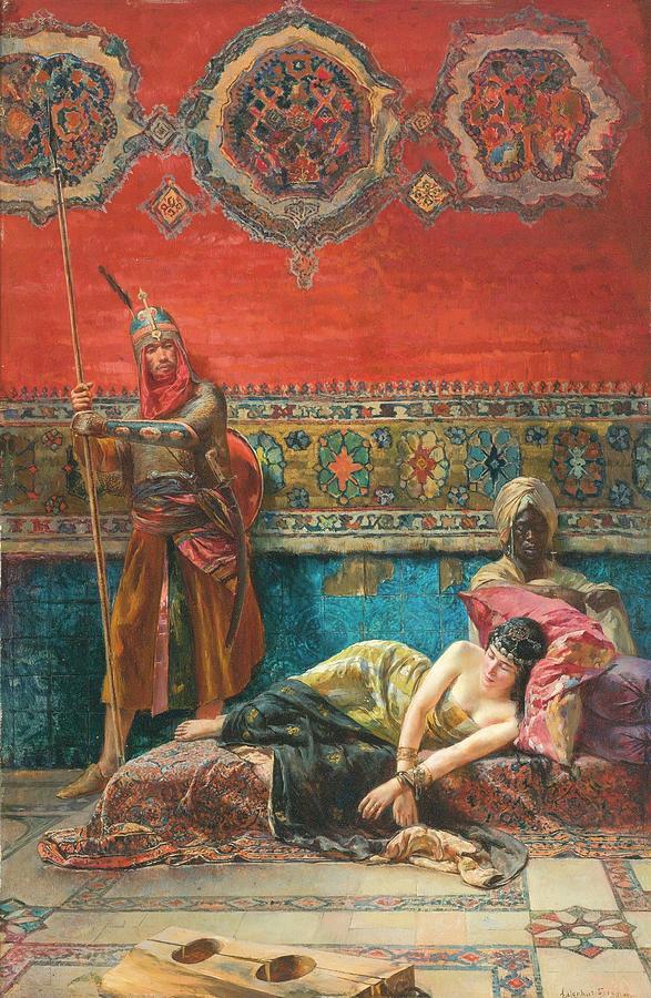Captive In The Harem Painting by Ferencz Eisenhut