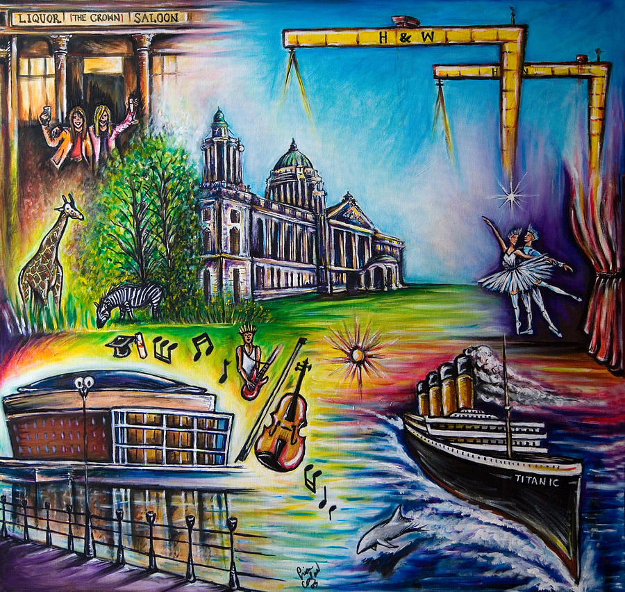 Landscape Painting - Capture Belfast by Lisa Conlan Landscape Painting - Capture Belfast by Lisa Conlan
