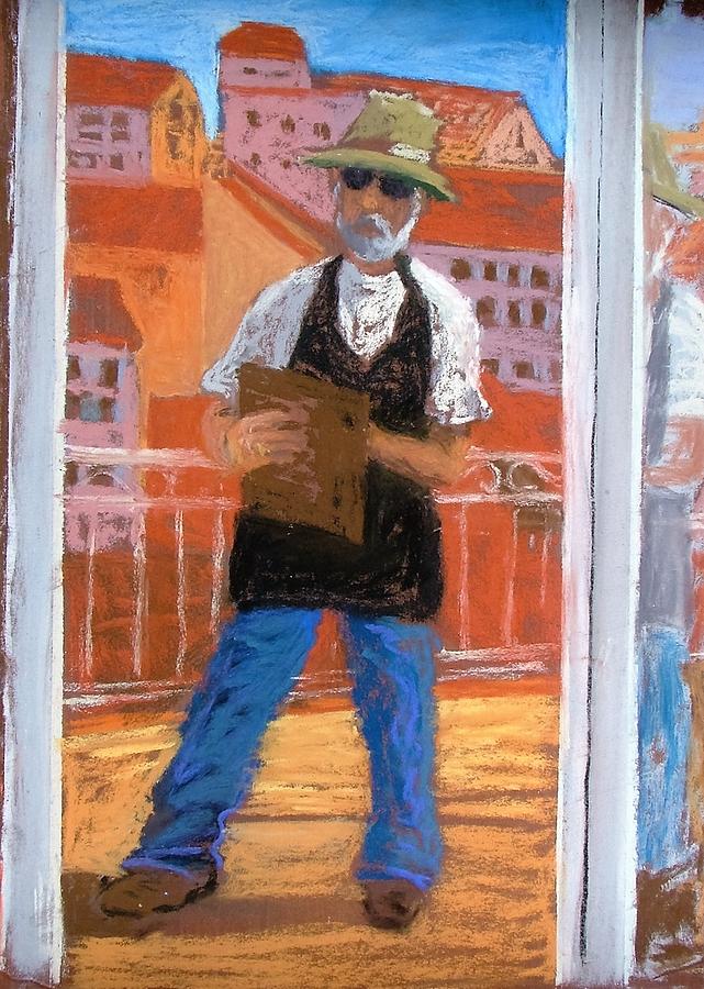 Self Portrait Painting - Captured in Antibes by Gary Coleman