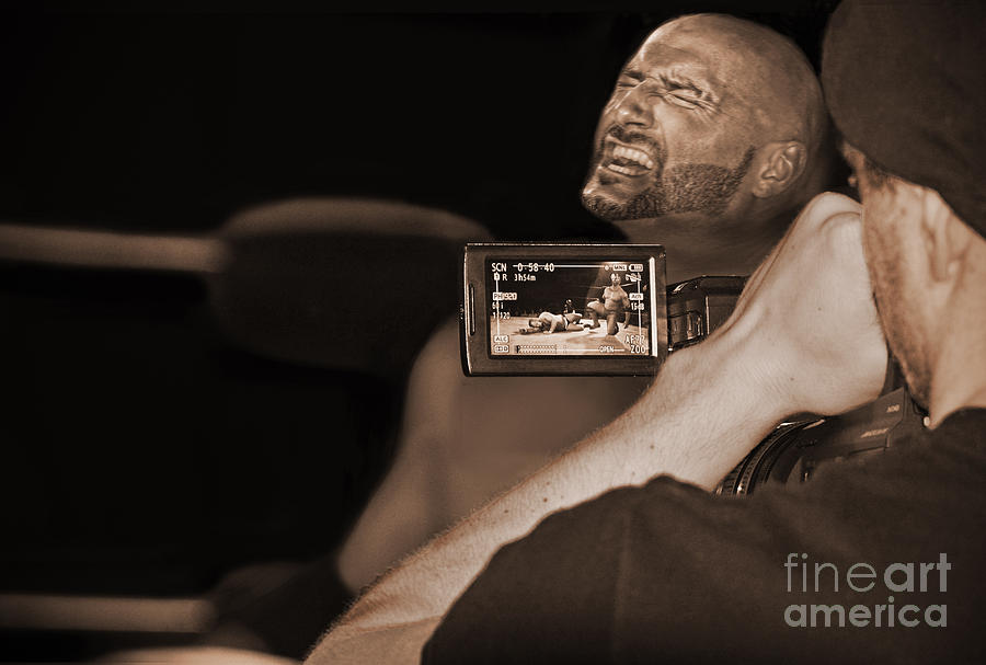 Capturing the Capture of World Heavyweight Champion J R Kratos Digital Art by Jim Fitzpatrick