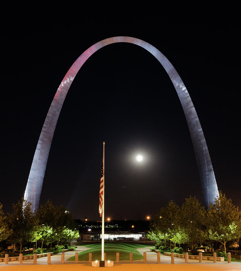 Capturing the Moon in the Arch Photograph by Allen Skinner - Pixels