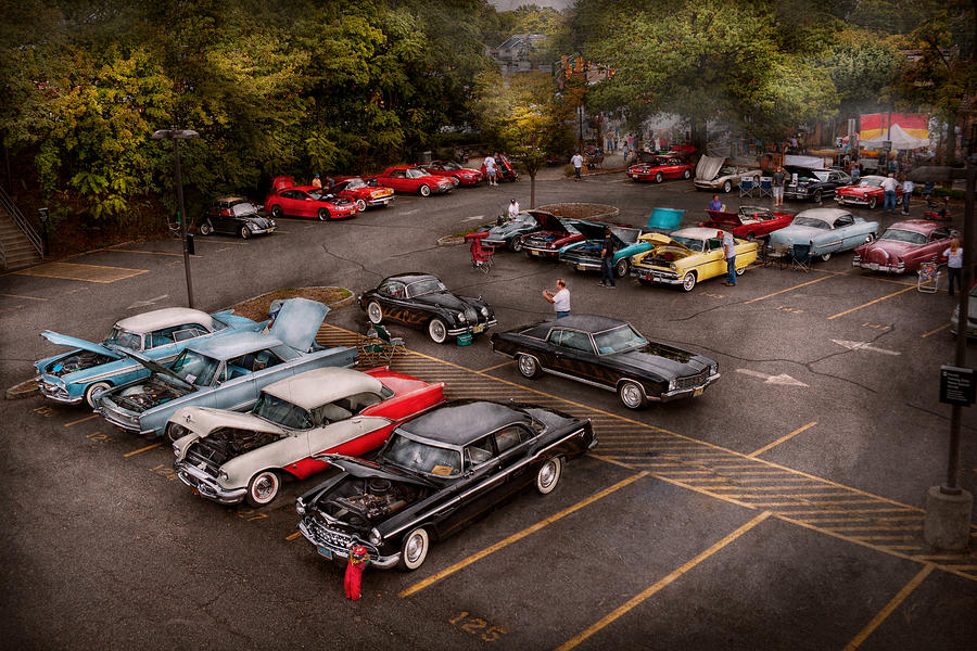 Car - Antique car show  Photograph by Mike Savad