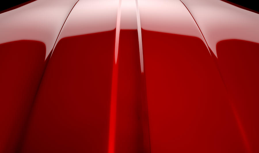 Candy Digital Art - Car Contour Cherry Red by Allan Swart