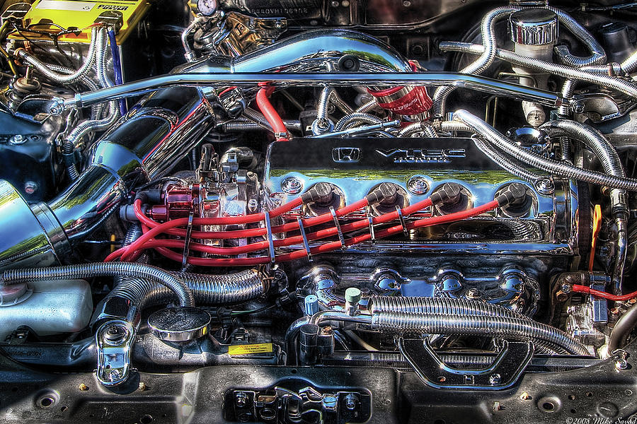 Cool Photograph - Car - Engine - Car Intestines by Mike Savad