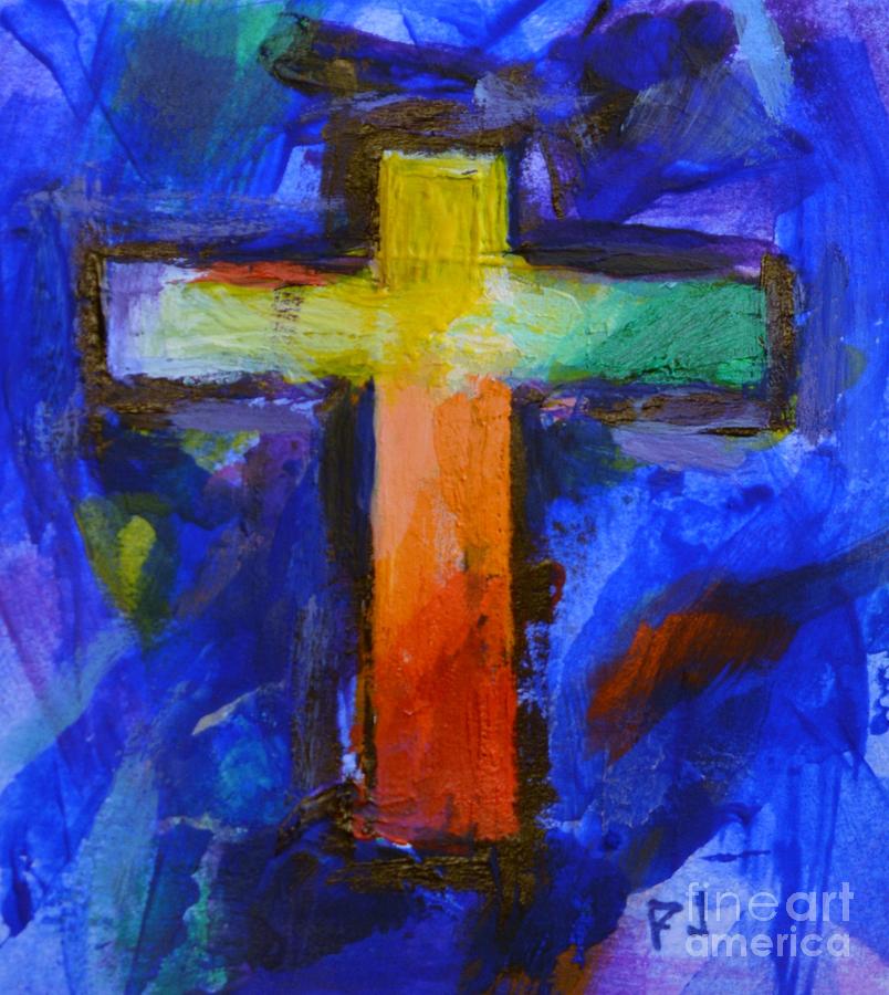 Nailing It To His Cross - Colossians 2 14b - Abstract Painting Of The 