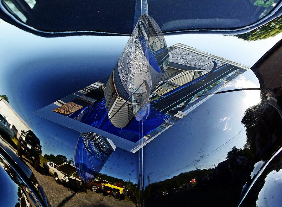 Car reflection and truck mirror as art Digital Art by Karl Rose - Fine ...