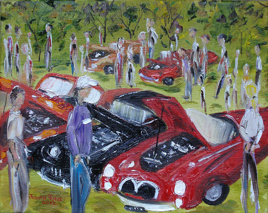 Car Show Painting by Judith Rhue