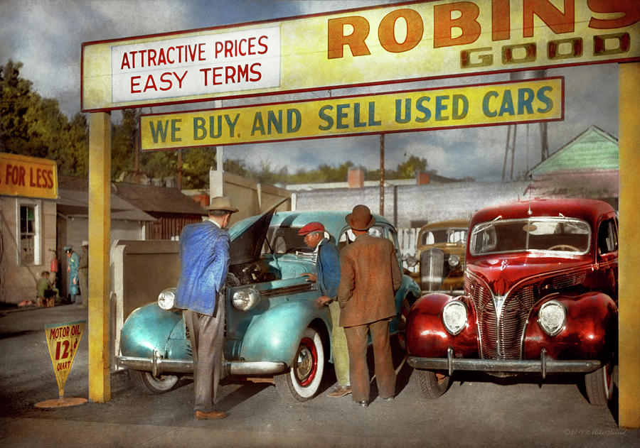 Car - Used - The sales pitch 1939 Photograph by Mike Savad