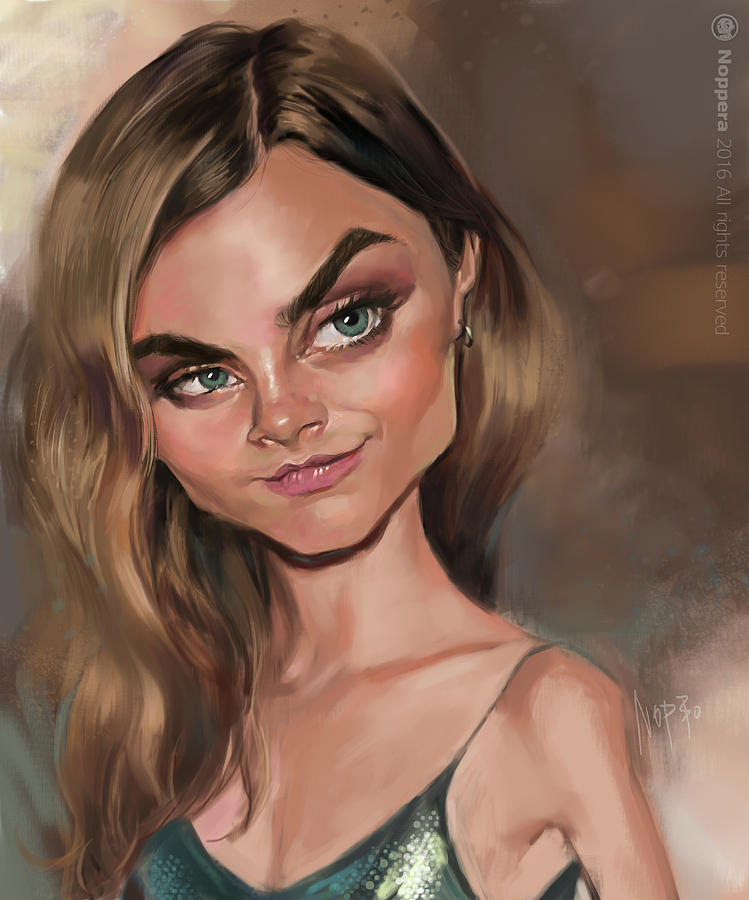 Cara Delevingne Digital Art by Noppera Bosri - Fine Art America