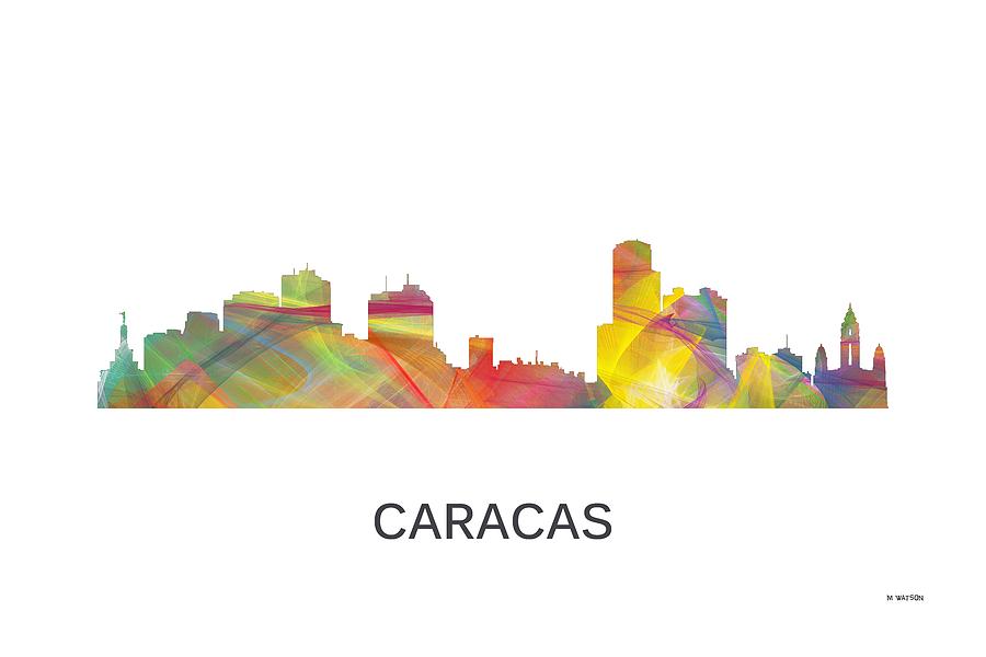 Caracas Venezuela Skyline Digital Art by Marlene Watson