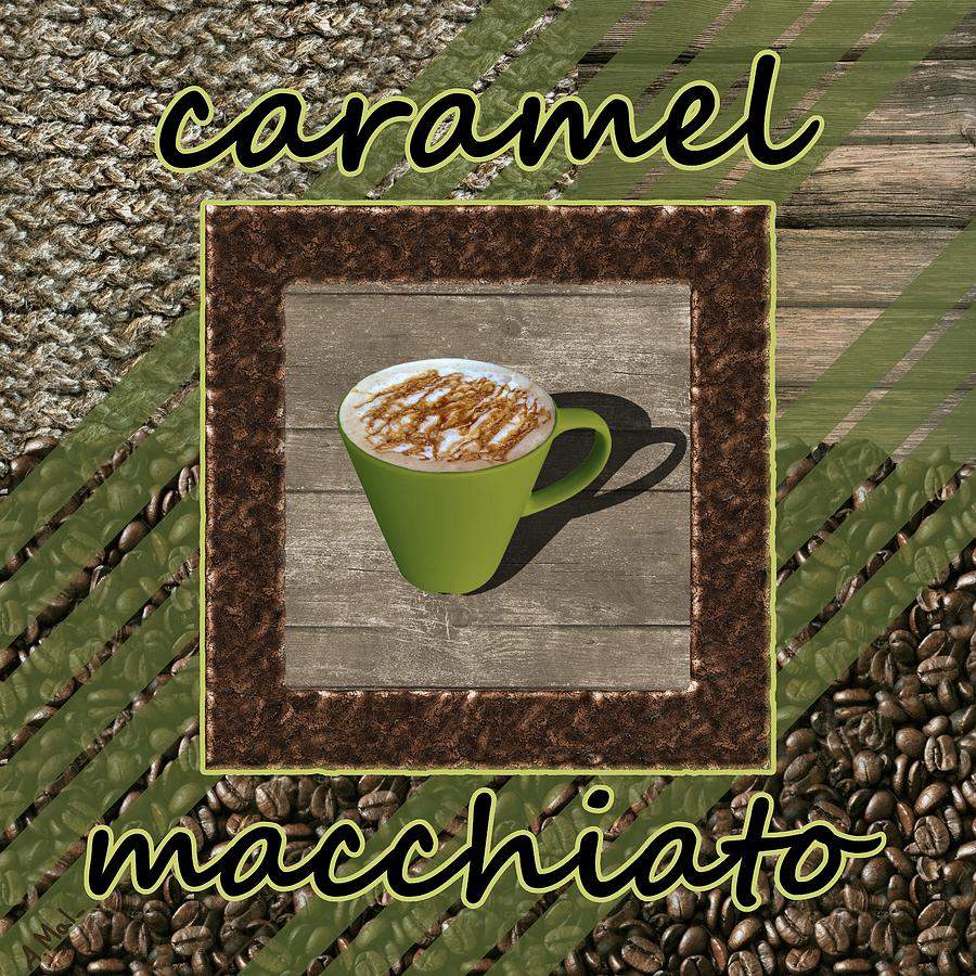 Caramel Macchiato - Coffee Art - Green Digital Art by Anastasiya Malakhova