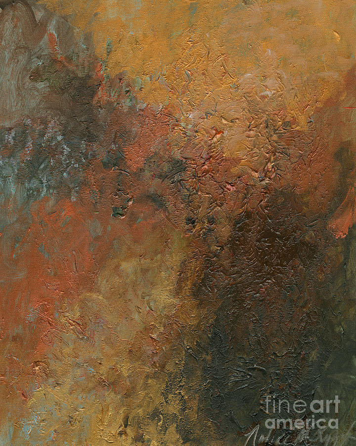 Abstract Painting - Caramel Mocha by Nadine Rippelmeyer