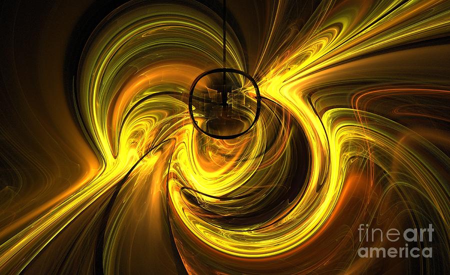 Abstract Digital Art - Caramel Pumpkin Swirl by Kim Sy Ok