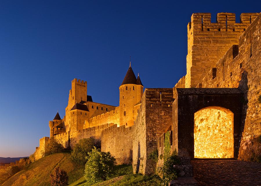 Carcassonne at night Photograph by Stephen Taylor
