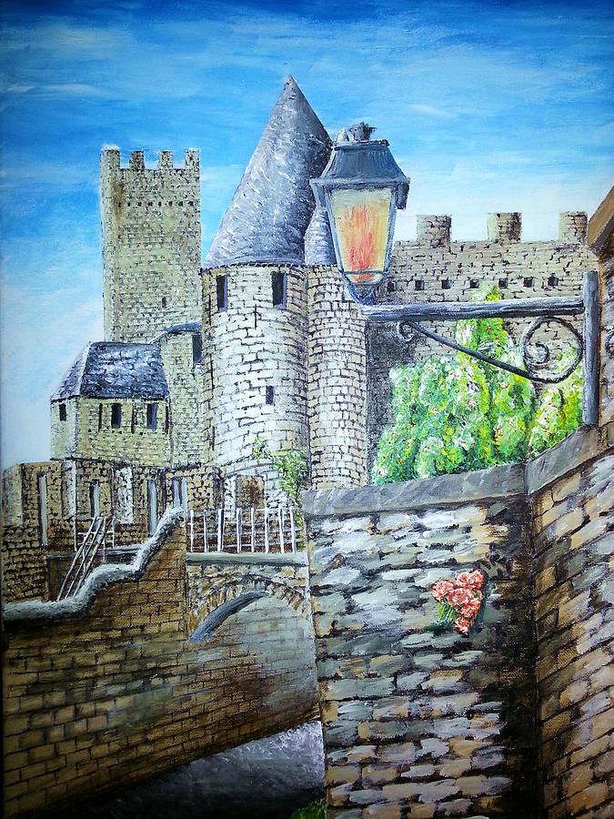 Castle Painting - Carcassonne Castle France by Irving Starr