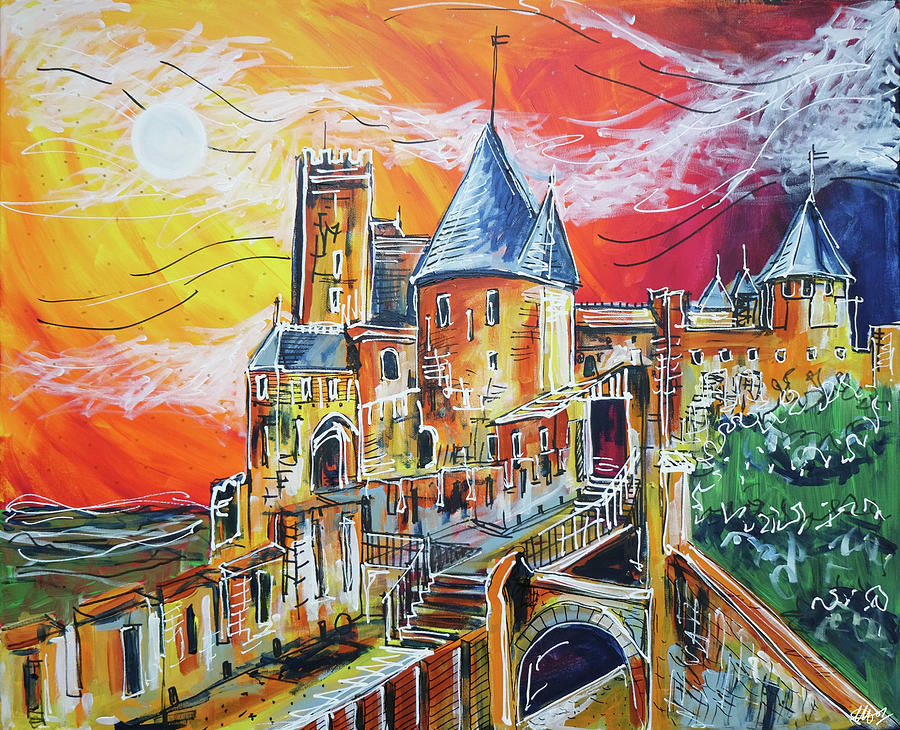 Carcassonne Painting by Laura Hol