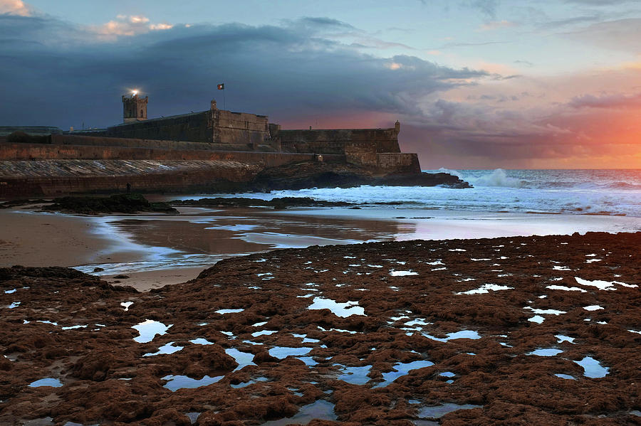 Fort in Carcavelos Beach Photograph by Carlos Caetano