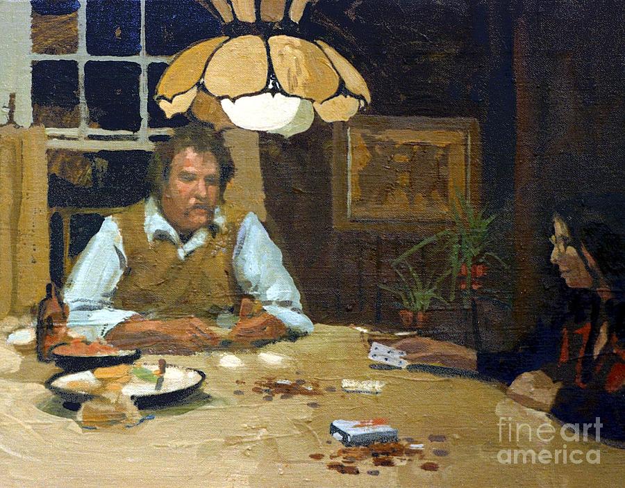 Card Game Painting by Donald Maier