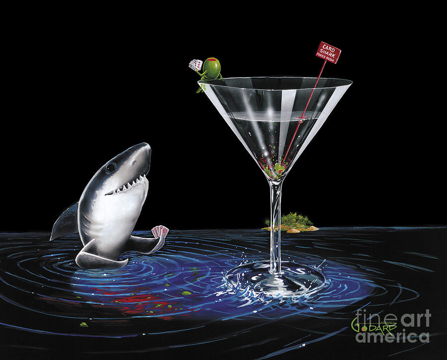 Card Counter Painting - Card Shark by Michael Godard