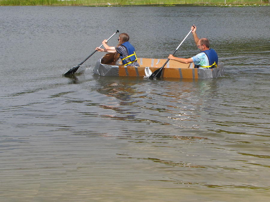 Cardboard Boat Race Photograph by Christopher Mercer