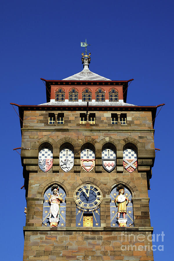 Cardiff Castle Clock Tower Photograph by James Brunker