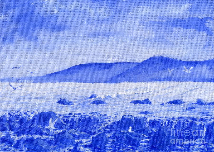 Cardigan Bay Blue Healing Sea Painting by Edward McNaught-Davis