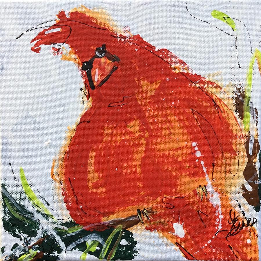 Cardinal 2 Painting by Terri Einer