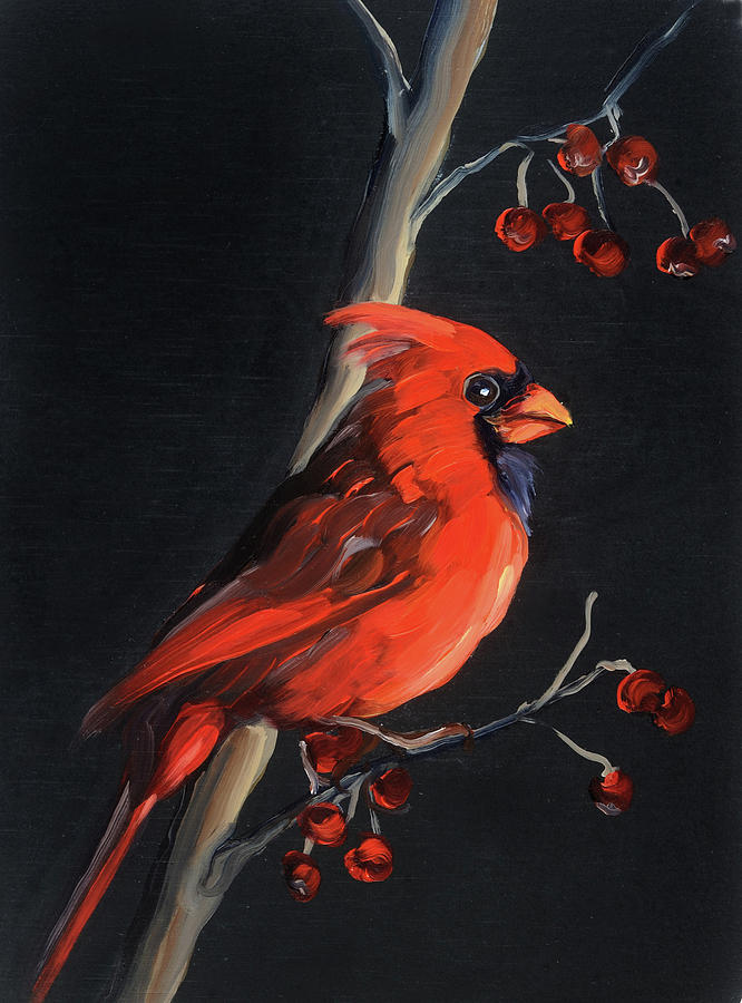 Cardinal Painting - Cardinal by Anne Lewis Cardinal Painting - Cardinal by Anne Lewis