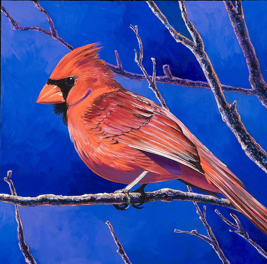 Imaginary Realism Painting - Cardinal by Bob Coonts