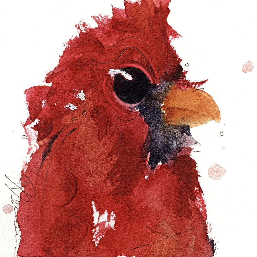 Cardinal Painting by Dawn Derman