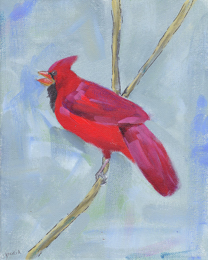 Cardinal Painting by Jacquie Gouveia